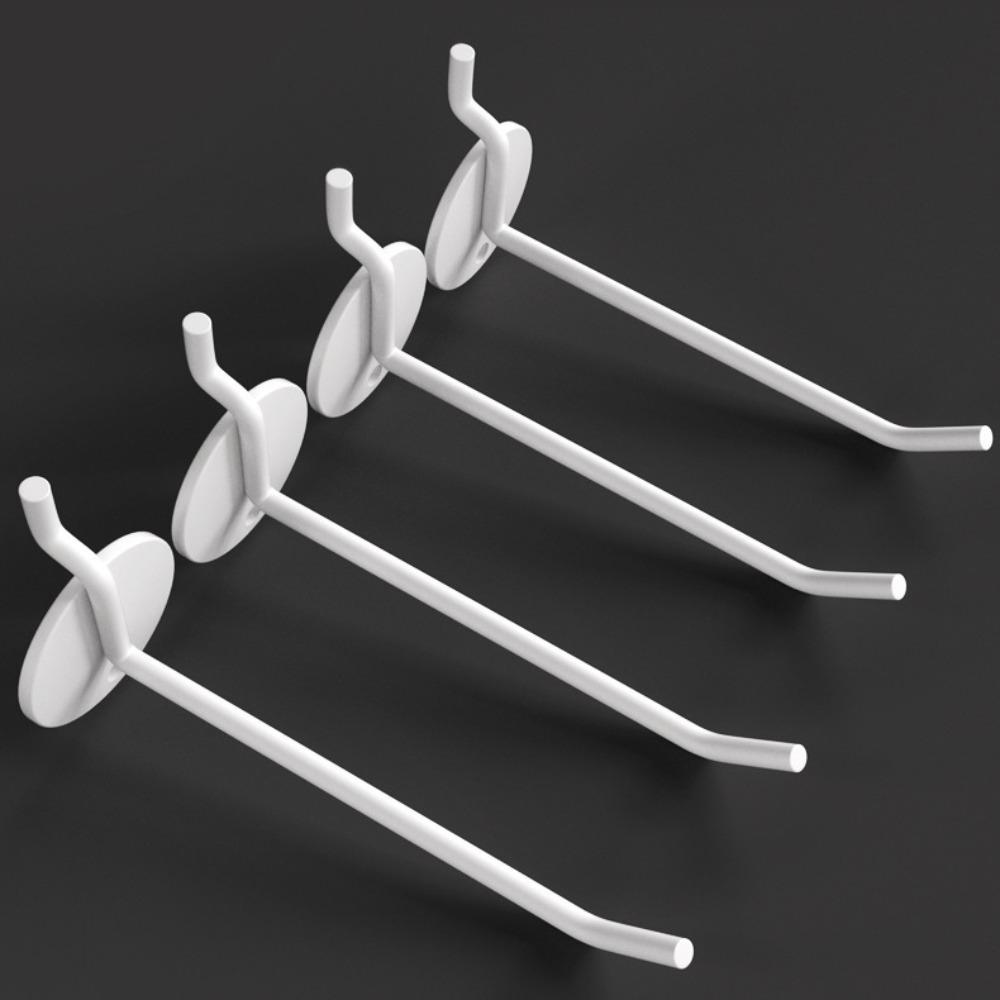 4PCS Special Hooks Perforated Board Hooks Tool Accessories Single Line Design Shelves Hooks Display Racks Hooks Shelves Display