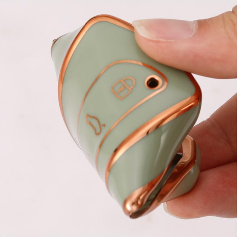 Custodia Cover Guscio Portachiavi Auto in TPU alla Moda per VW Golf 8 ID4 Per Skoda Octavia 4 A8 MK8 Per Seat Leon Fr Mk4 Cupra Formentor 2023