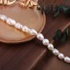 1String, Baroque Waterdrop Pearl 7-8mm, Fashion Women Natural Freshwater Pearl Beads for Jewelry Making DIY Crafts, Luxury Bulk Gifts 36cm