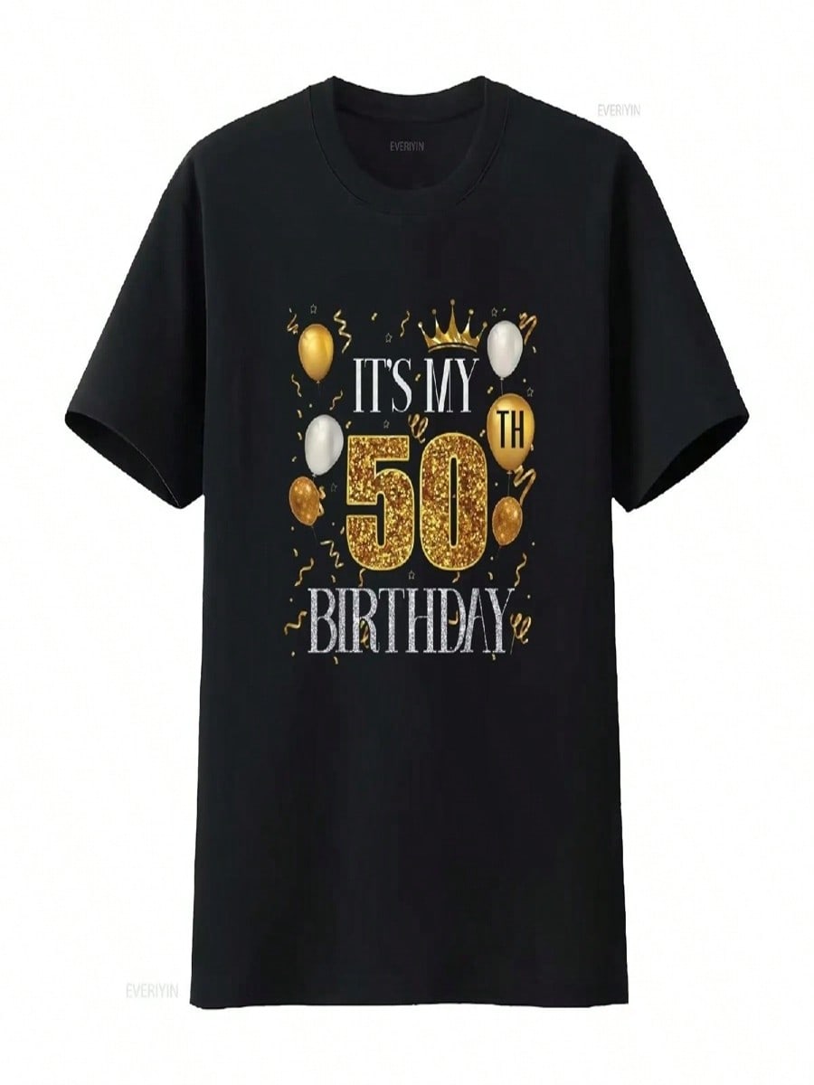 Its My 50th Birthday Happy 1973 T Shirt For Vintage Washed Homme Soft Breathable Streetwear Unisex Fashion Graphic Versatile S разноцветный
