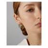 Yhpup Stainless Steel Green Natural Stone Hoop Earrings New Golden Metal Geometric Charm Jewelry Joyería Acero Inoxidable Mujer