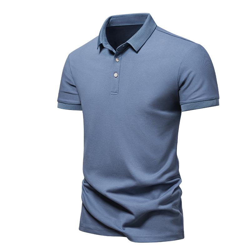 Men's Top Polo Shirt Short Sleeved T-shirt Men's Summer Lapel Bottom Shirt Half Sleeved Shirt