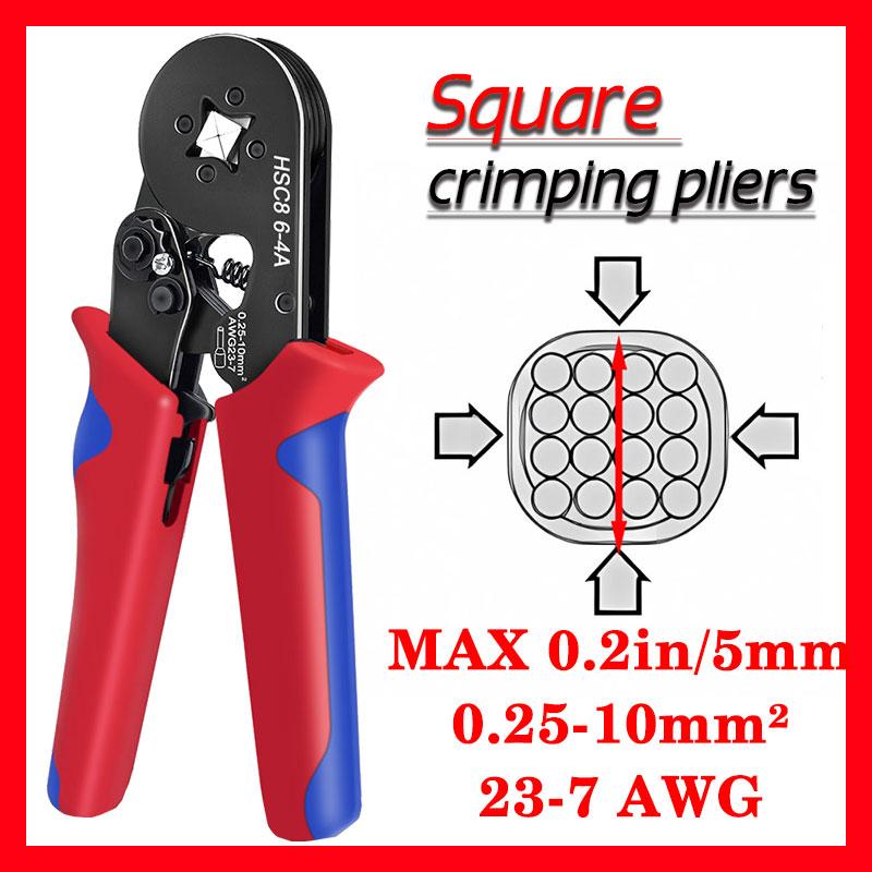 

Инструменты для обжима наконечников, мини-электроинструменты HSC8 6-4/10-6(0,25-10 мм²) Зажим для ремонта проводного соединения