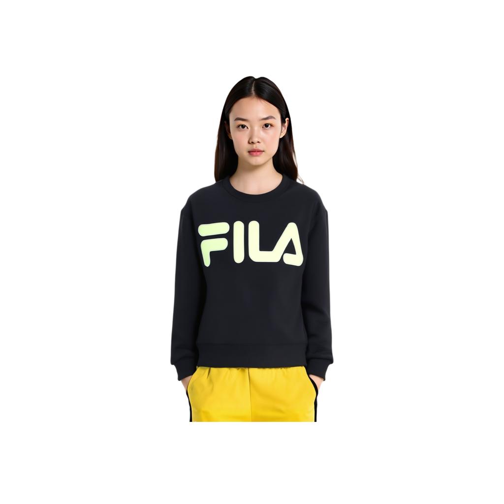 Fila Original Casual Comfortable Versatile Fashion Sweatshirt Women Sweatshirt Black F11W349225F-BK