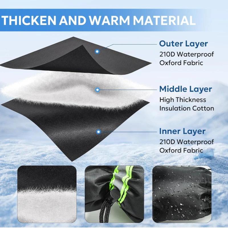 1Pc Waterproof Outdoor Faucet Freeze Protector with Reflective Strips Insulated Cover for Fire Hydrant Hose Bib