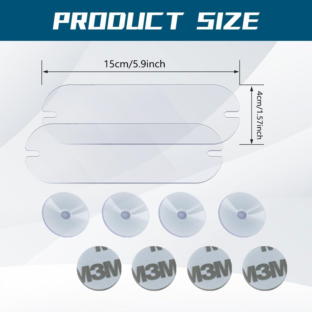 2PCS EZ Pass Holder, EZ Pass Strips With Adhesive And Strong Suction Cups, Toll Pass Windshield Mount Easy To Tall And Remove, Toll Pass Holder