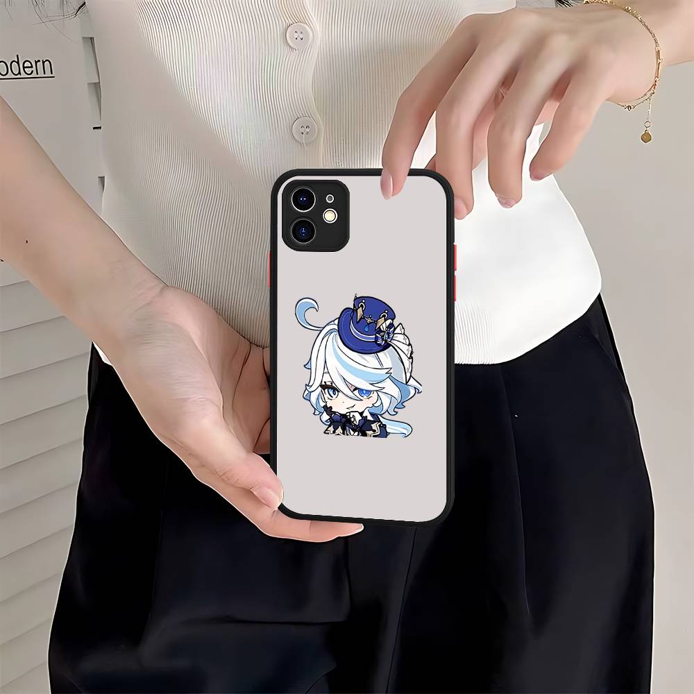 Anime Genshin Impact Matte Transparent Phone Cover For IPhone Case 16 15 14 13 12 11 Pro Max X XS Max Plus