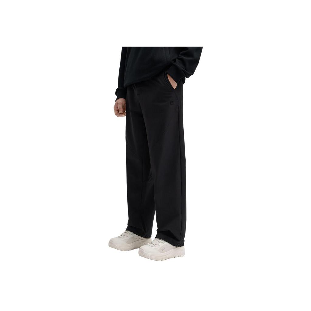 Fila Milano Series FW25 Solid Woven Mid-Rise Casual Pants Men Bottoms F11M545803F-BK