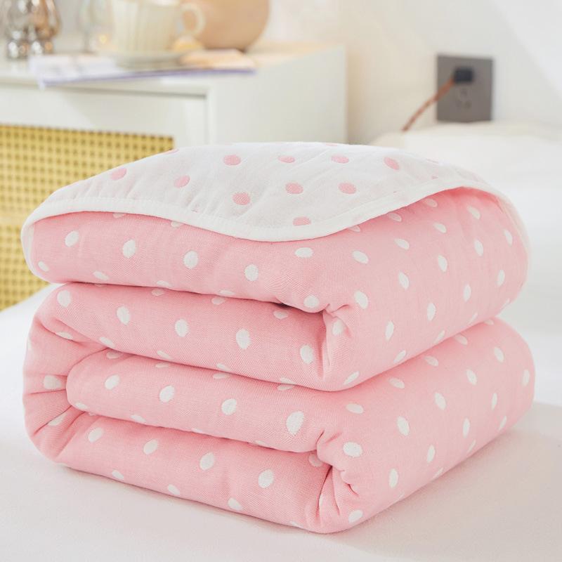Six-layer Cotton Gauze Towel Quilt Single Double Throw Blanket Couch Autumn Winter Cover Quilt Kindergarten Kids Napping Small Cover Blanket
