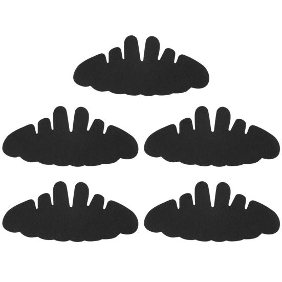 

5 шт. Подкладка от пота для шляпы, моющаяся защита от пота, вставки для бейсболки, гибкий фетровый формирователь полей шляпы для спортивных кепок чёрный