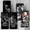 Czarny Etui dla Samsung Galaxy A52 A73 5G A33 A12 A53 A22 A13 4G A24 A14 A23 A54 A70 Miękki Pokrowiec na Telefon Czarna Kosa Czaszka Szkielet