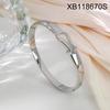 Trendy Titanium Steel Gold-Plated Open Bangle for Women - Elegant, European & American Style, Simple & Versatile Light Luxury Bracelet