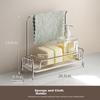 Lazy Corner Kitchen Storage Rack Draining Rack Cloth Hanging Rack Sponge Cloth Rack Sink-side Household Kitchen Rack Draining Basket