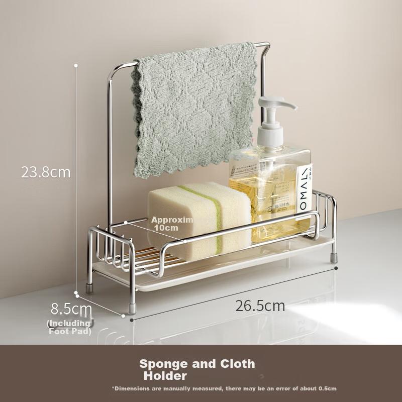 Lazy Corner Kitchen Storage Rack Draining Rack Cloth Hanging Rack Sponge Cloth Rack Sink-side Household Kitchen Rack Draining Basket