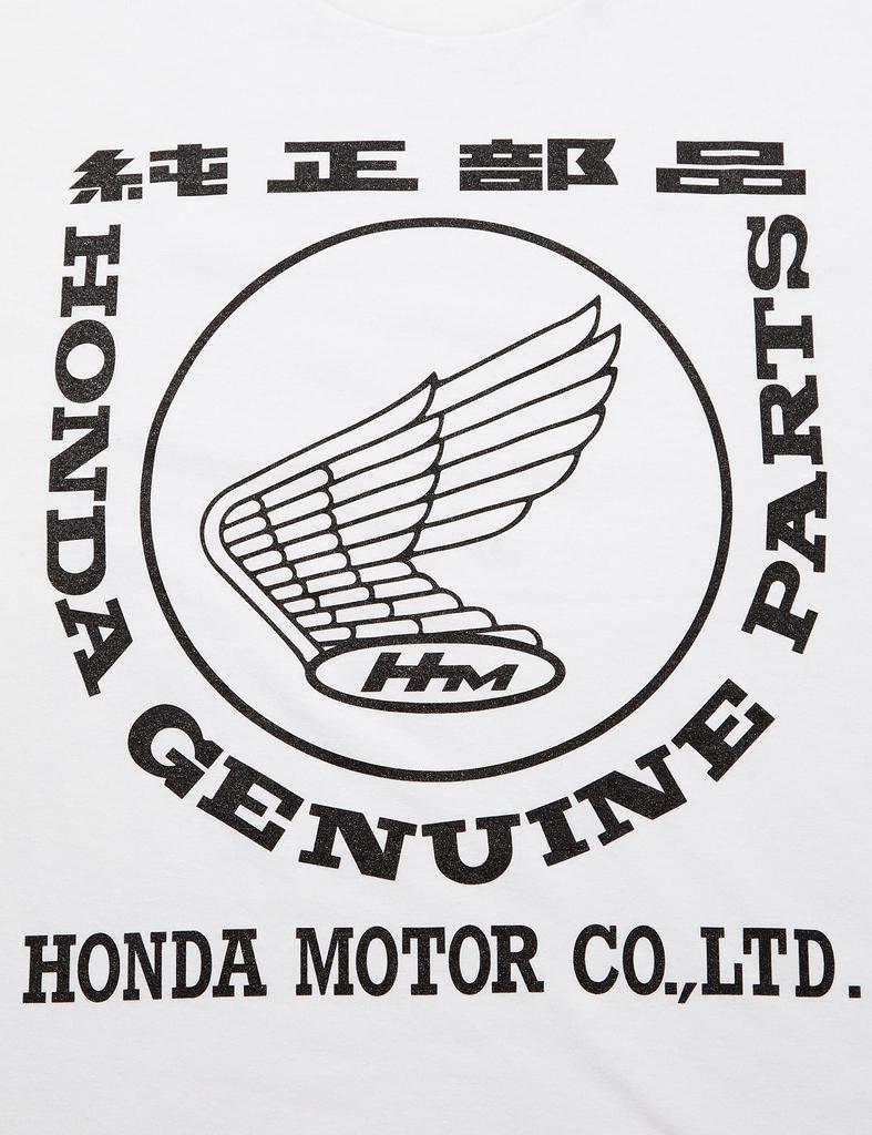 Genuine Parts Logo White L Size [Honda] T-Shirt 0SYEP-25V-WL