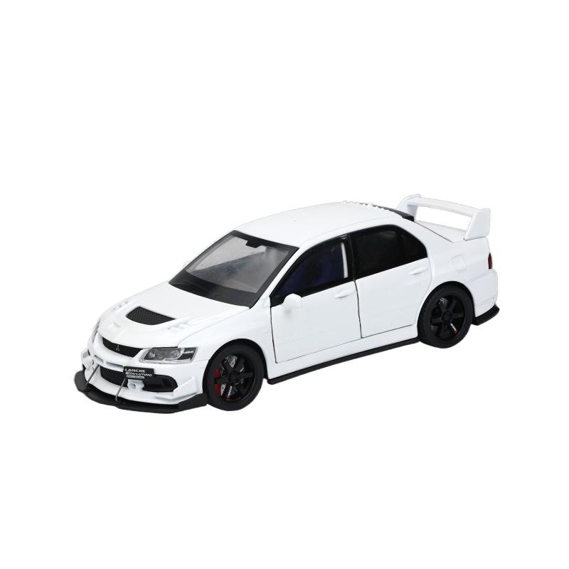 Mitsubishi EVO Model Alloy 1/32 Simulated Jdm Sports Car, Children's Toy Collection Model Ornaments for Boys Gifts