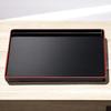 39cm Long Tray with Thousand Stripes ABS Made in Japan J-kitchens (Black, Red, Lacquerware, Resin),