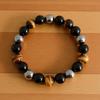 Natürliche schwarze Obsidian-Hämatit-Tigerauge-Perlen-Armbänder für Männer zum magnetischen Gesundheitsschutz für Frauen Seelenschmuck Pulsera Hombre