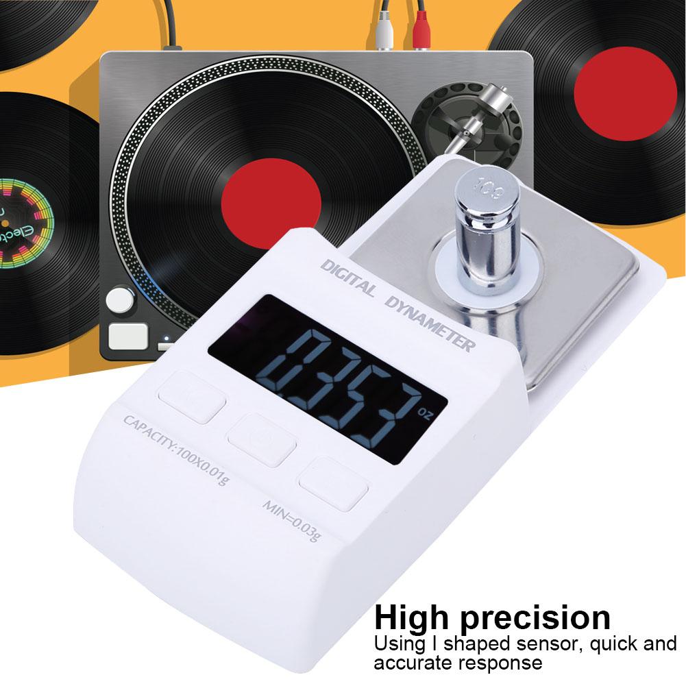 100g0.01g Portable Turntable Digital LCD Display Stylus Force Scale Needles Pressure Gauge
