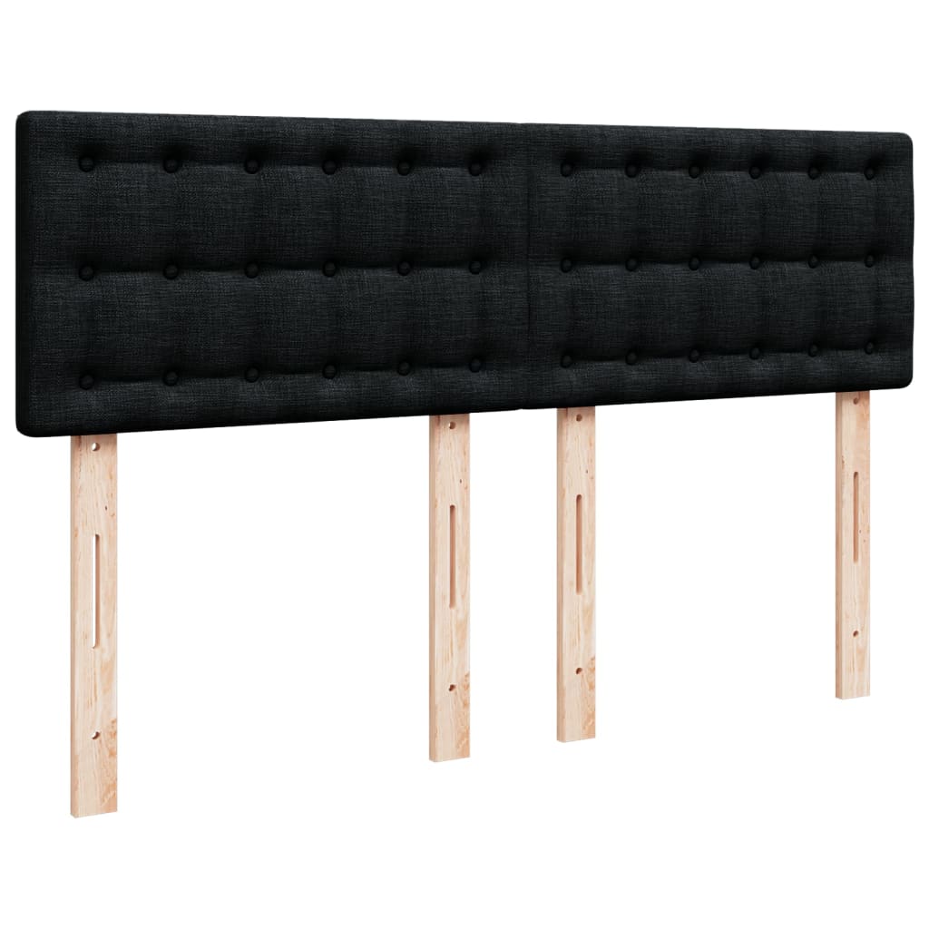 Vidaxl Continental Bed With Mattress, Black, Fabric 160X200 Cm