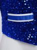 Unisex Kids Metallic Sequins Dance Vest Sparkling Buttons Irregular Hem Waistcoat Bowtie Party Costume