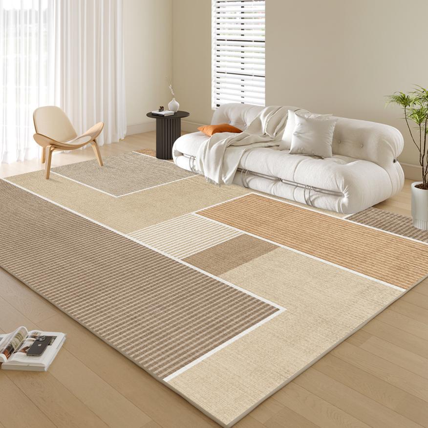 Luxurious Modern Minimalist Coffee Table Rug: Dirt-Resistant, Versatile for Living Room, Bedroom, or Bay Window