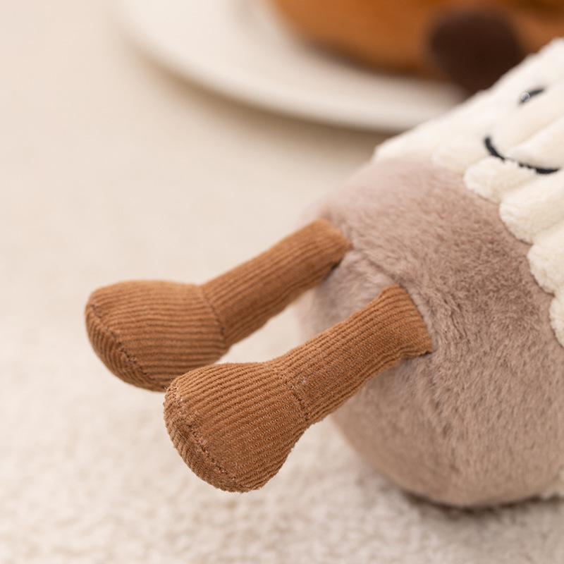 Creative Tea Set Figurines: Fun Dessert Plush Toys & Restaurant Ornaments for Girls
