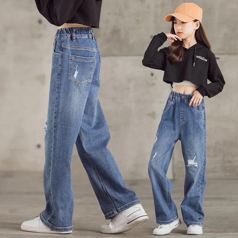 Kids Baby Girls Clothes Jeans Trousers Toddler Infant Denim Clothing Pants