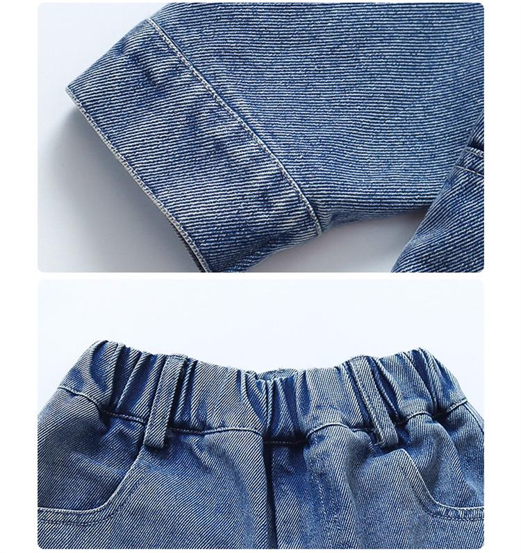 2025 Stilvoller Herbst-Denim-Jumpsuit für Mädchen - Trendiges zweiteiliges Jeans-Outfit