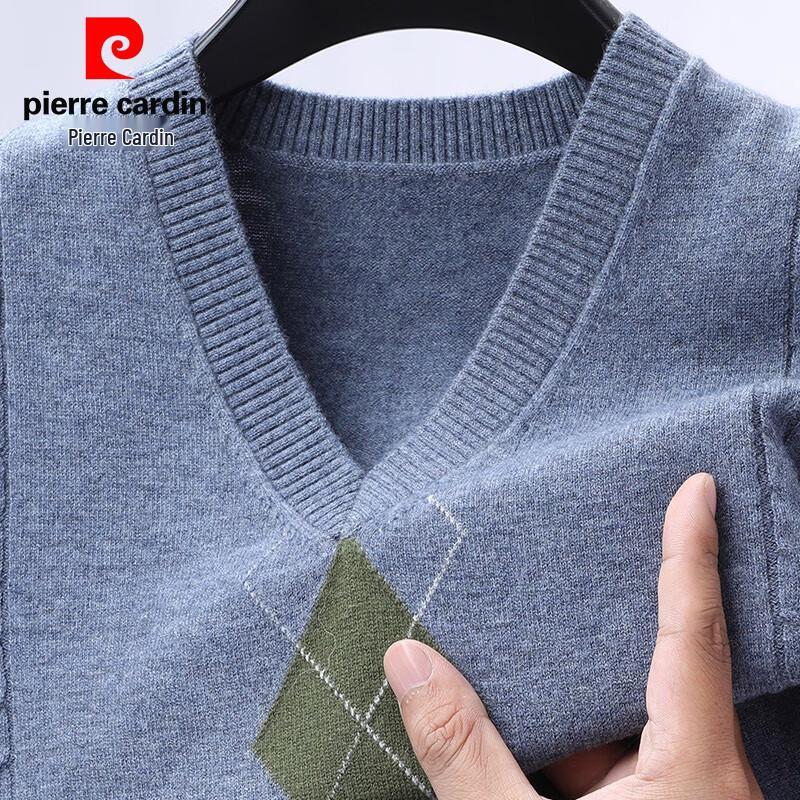 Pierre Cardin Men's 100% Wool V-Neck Sweater Vest