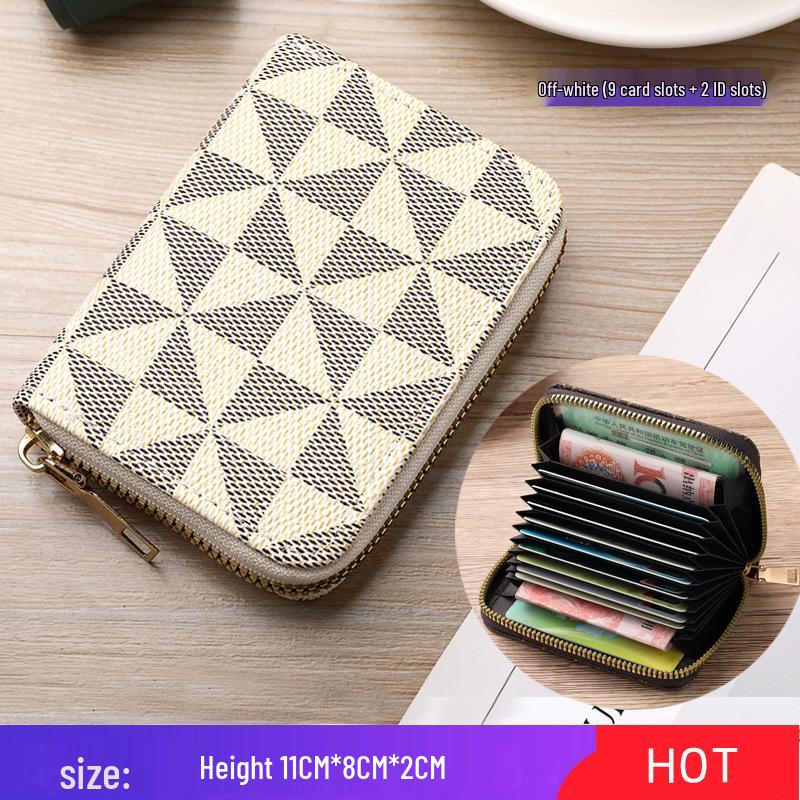 Elegant Women's Card Holder: European-American Style, Multiple Slots, High-End ID Wallet, Large Capacity for Driver's License and Cards