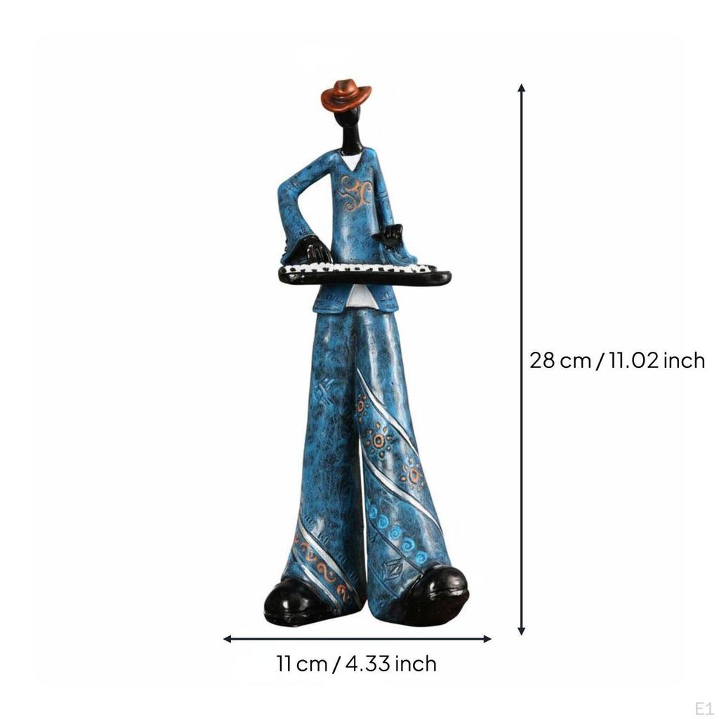 Retro Design Hudební Kapela Figurka Stolní Ozdoba Umělecká Jazzový umělec Socha Ručně vyráběná