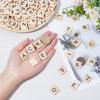 OLYCRAFT 300 Pieces Alphabet Wood Pieces, Wooden Alphabet Slices, English Letters, Wooden Puzzle, Alphabet Learning Board, Birthday, Celebration,