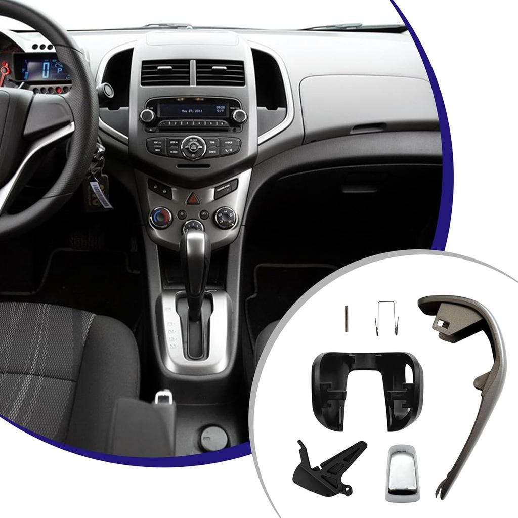 Automatic Shift Shifter Knob Kit, Fit for Chevy Sonic 2012-2016, Chevy Trax 2015-2016, Replace 42423234 95393161 42539736 Gear Knob Lever Cover Kit