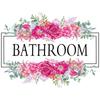 Bathroom Toilet Flower Signage Wall Stickers for Bathroom Decor Room Decor Aesthetic Home Decoration Accessories Toilet Stickers