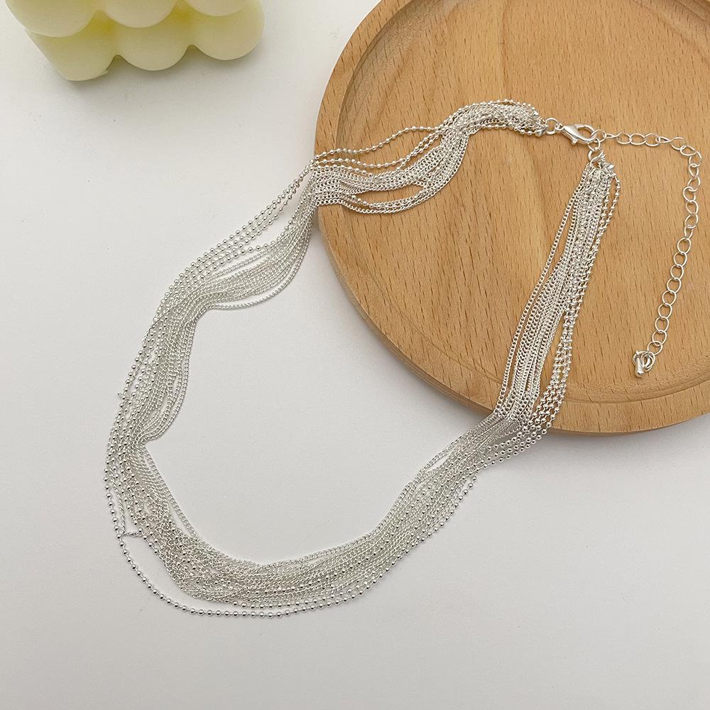 Minimalist Multi-Layer Stackable Clavicle Necklace - Trendy, Versatile Design for Women