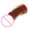 Silicone Reusable Male Enlarger Time Delay Spike Condom Penis Extension Sleeve