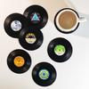 Retro CD Record Coaster Colorful Vinyl Record Coasters Funny Mat Cup For Drinks Heat Resistant Non-Slip Pad Kitchen Accessories