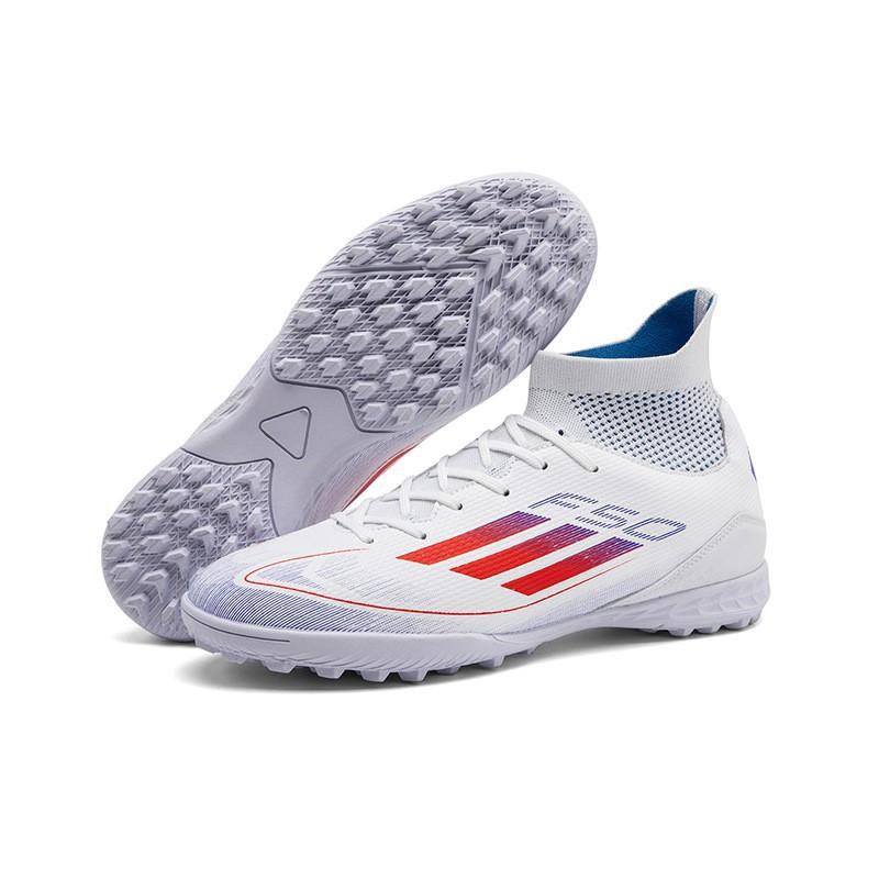 Unisex Adult Kids Football Cleats Artificial Turf AG TF Studs Synthetic Leather Upper Lace-Up High Top