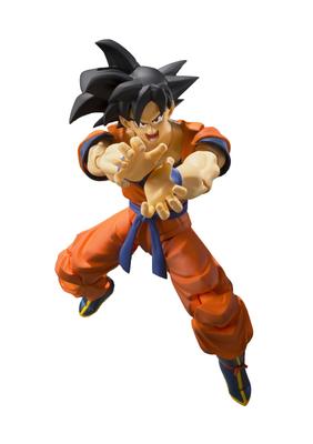 TAMASHII NATIONS Dragon Ball Son Goku Saiyan Yeryüzünde Yükseldi 140mm Boyalı Hareketli Figür SHFiguarts - - Yaklaşık. ABS ve PVC