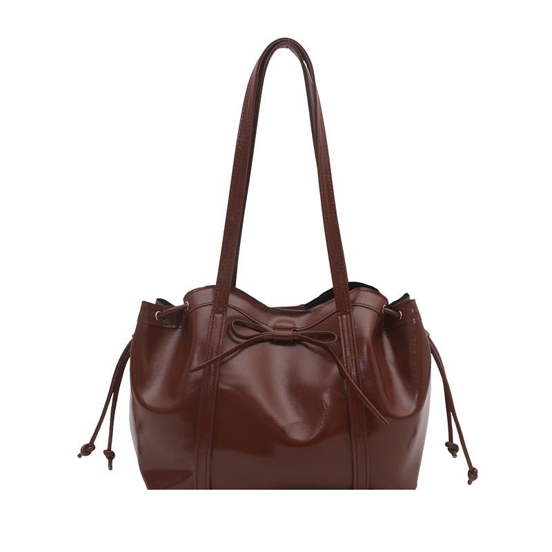 Drawstring Bow Commuting Armpit Tote Bag Large Capacity Versatile Shoulder Bag Temperament Women's Bag