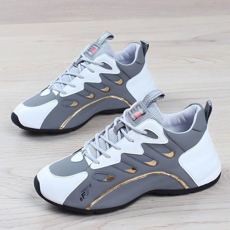 Men's Spring 2025 Korean Style Low-Top Sneakers - Comfortable, Versatile Leather Dad Shoes Trending Now.