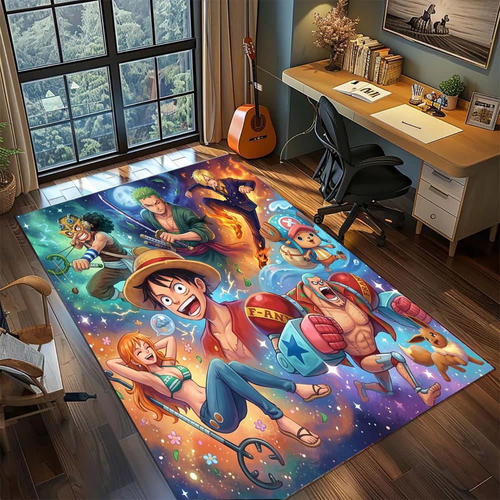 One Piece Luffy Large Area Floor Mat Washable Non Slip Rug Carpet Gamer Bedroom Home Room Decor.-TING