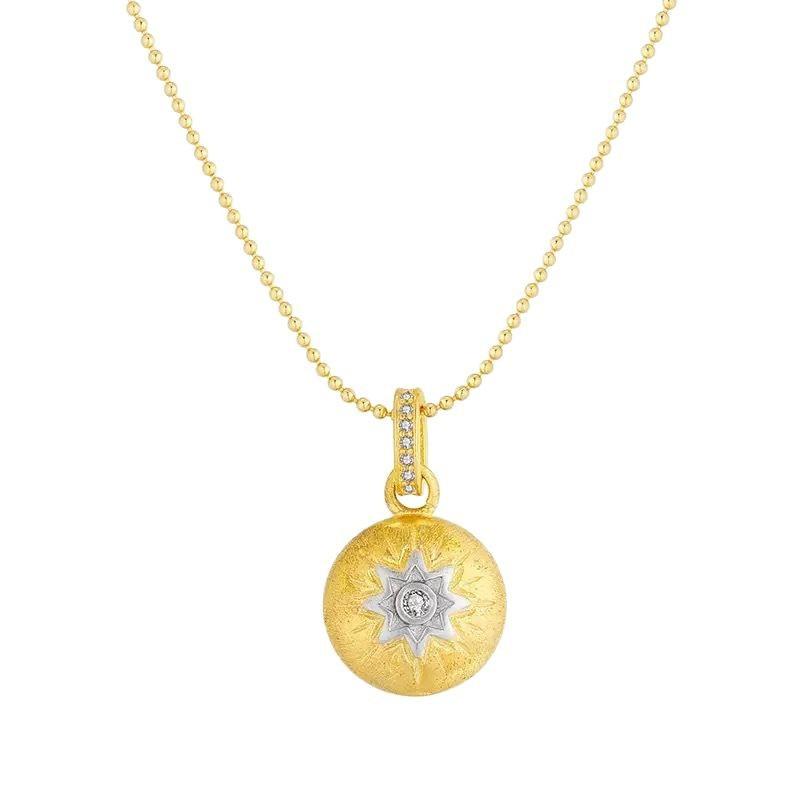 French High-end Brushed Octagonal Star Pendant Necklace for Women's Fashion, Versatile Collarbone Chain, Light Luxury Necklace
