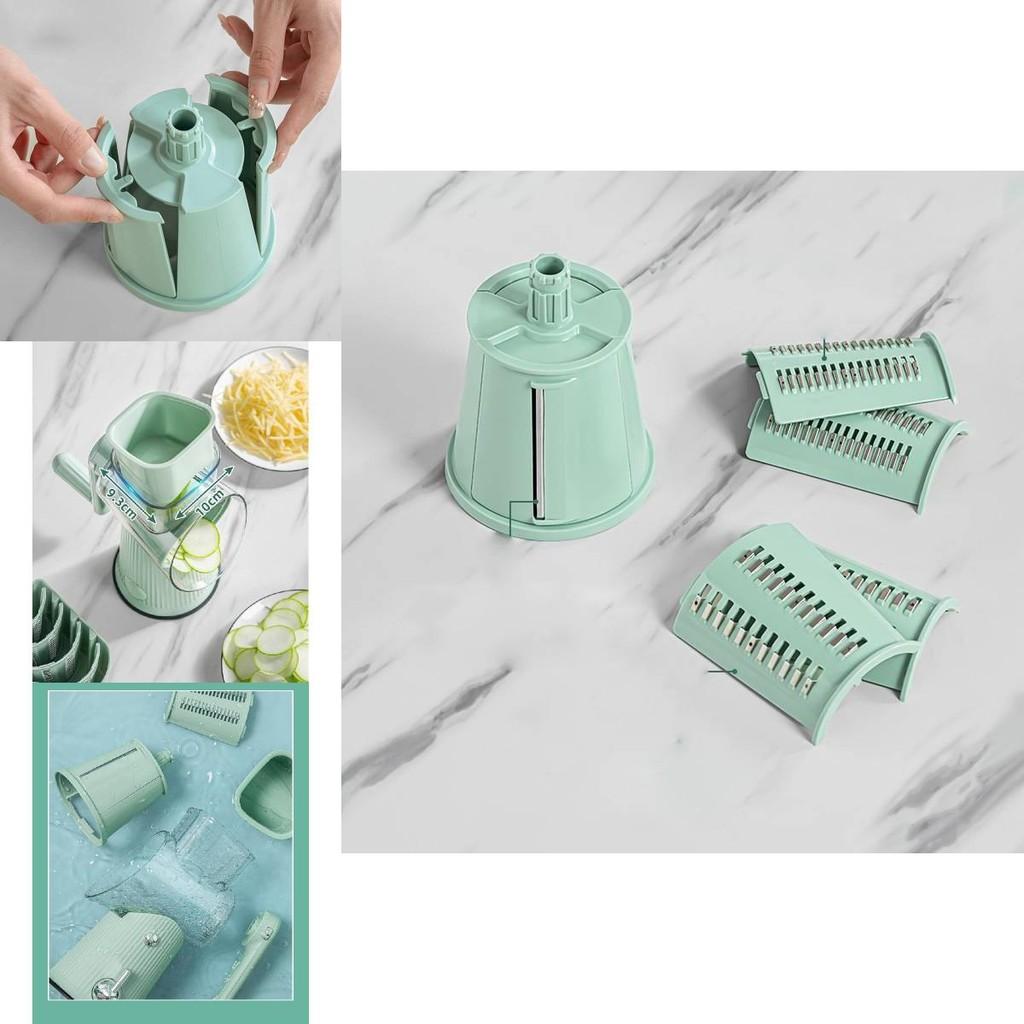 Innovative Green Drum Style Multi-functional Vegetable Cutter Slicer And Grinder For Home