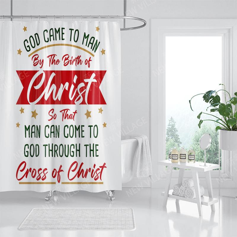 Бытовая водонепроницаемая тканевая домашняя занавеска для душа — фото 4