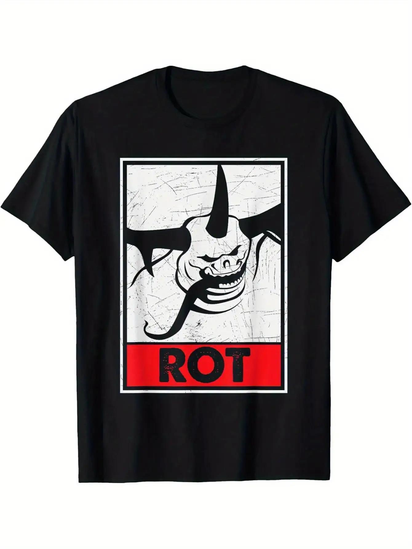 

Men s Death and Decay Nurgle Rot Gothic T-Shirt - Black Skull & ROTT Print Streetwear Tee S