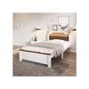 Lit simple - MUVOE - 90x200 cm - Bois massif - Couleur blanc - Design contemporain