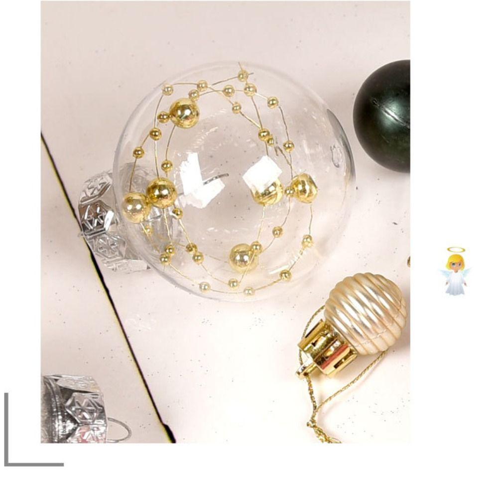 24pcs 10 Colors Christmas Ball Set Plastic Xmas Baubles High-quality Christmas Tree Balls Showcase