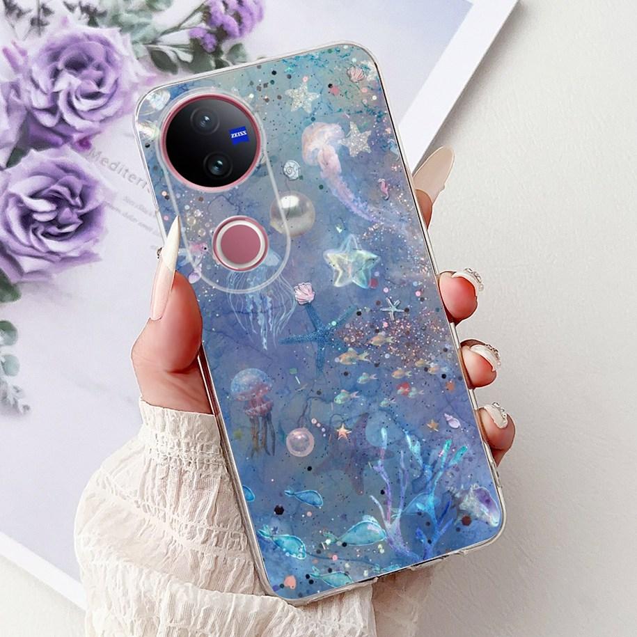 For Vivo V50 Case V2427 Phone Case 2025 New Fashion Butterfly Silicone Soft Cover For Vivo V50 Lite VivoV50 5G Shockproof Bumper